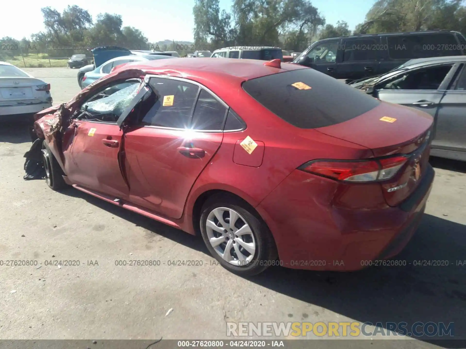 3 Photograph of a damaged car JTDEPRAE7LJ091475 TOYOTA COROLLA 2020