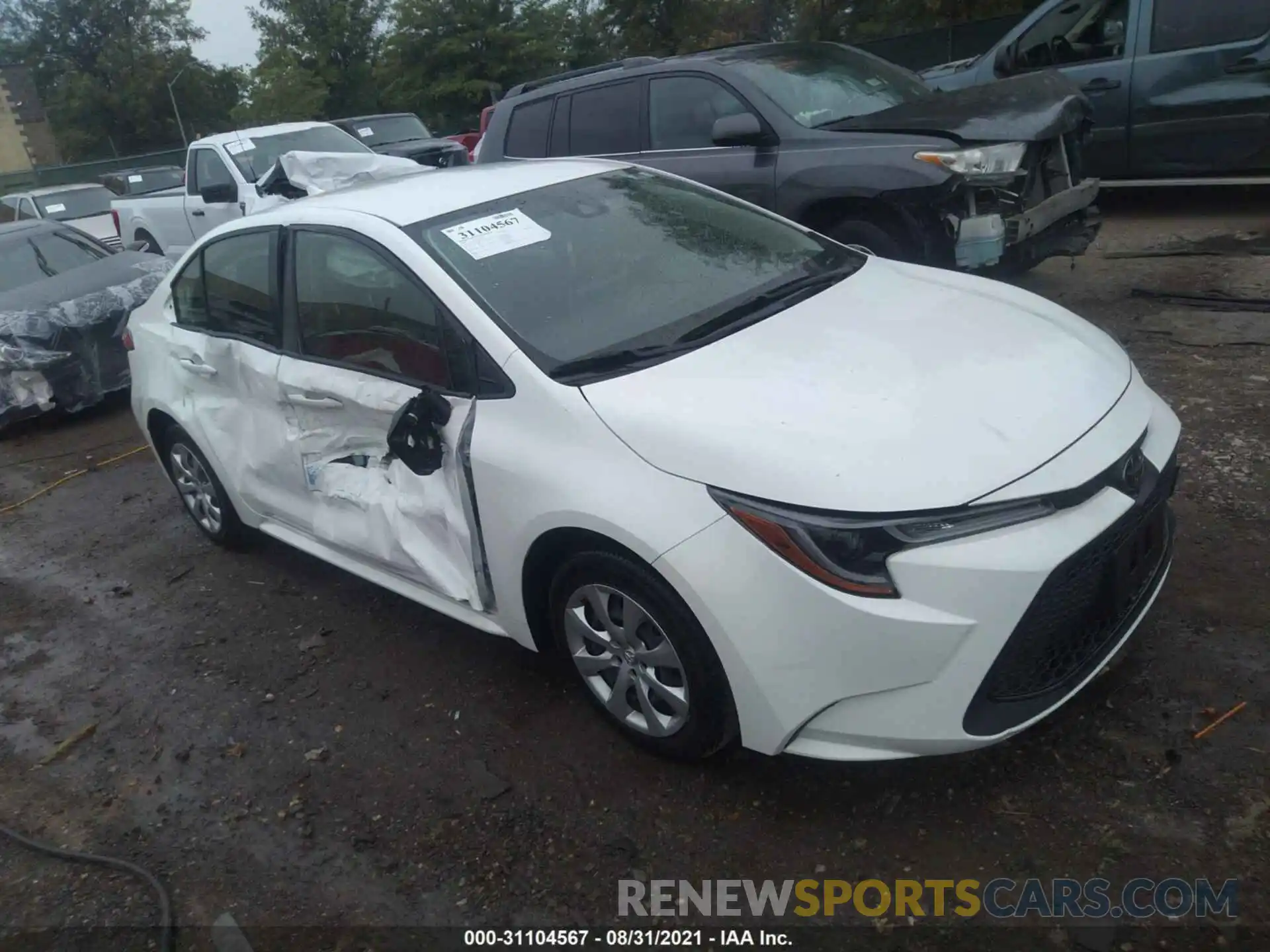 1 Photograph of a damaged car JTDEPRAE7LJ091573 TOYOTA COROLLA 2020