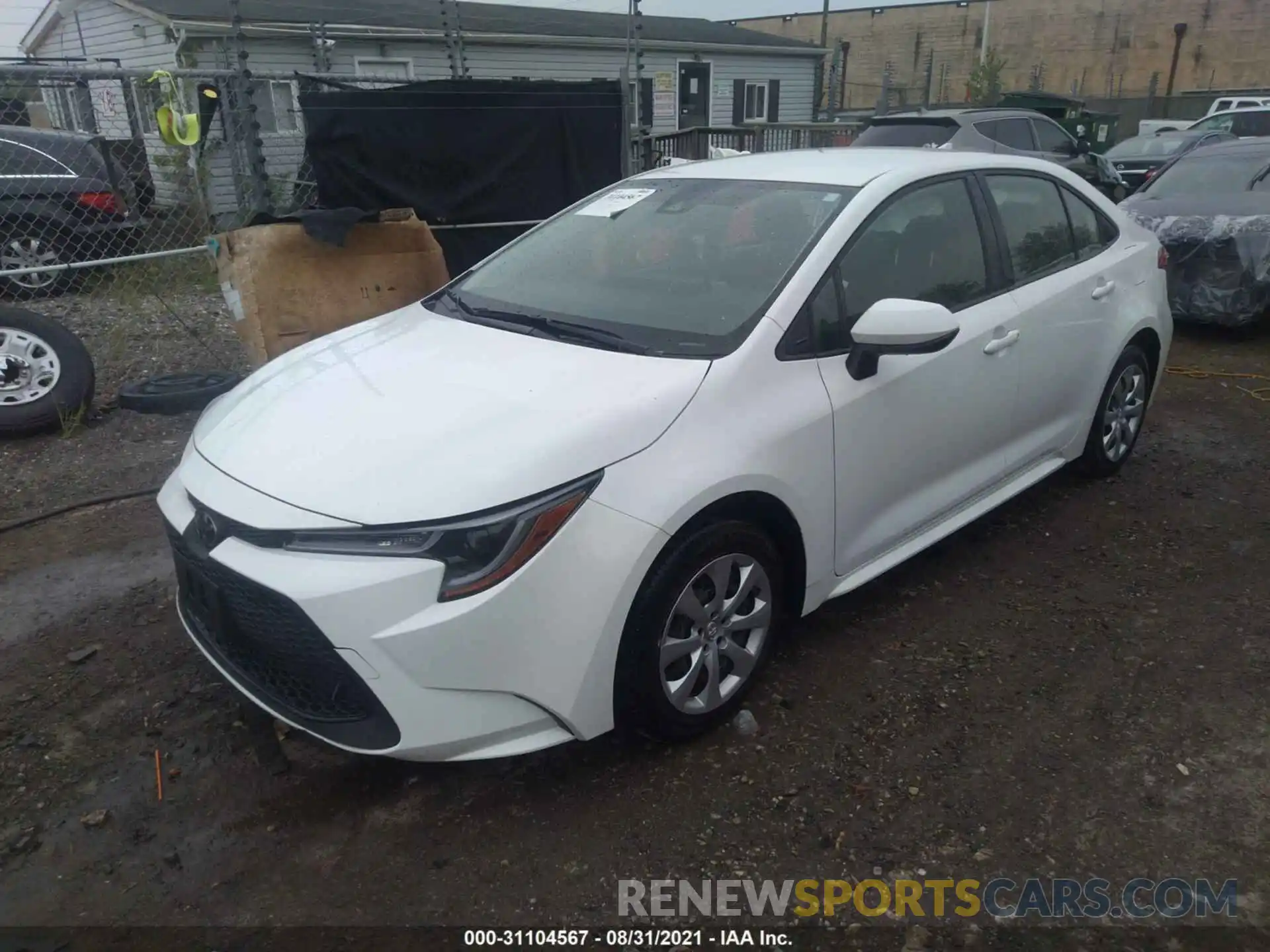 2 Photograph of a damaged car JTDEPRAE7LJ091573 TOYOTA COROLLA 2020