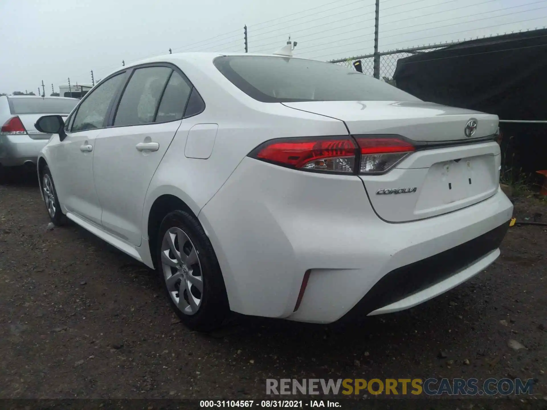 3 Photograph of a damaged car JTDEPRAE7LJ091573 TOYOTA COROLLA 2020