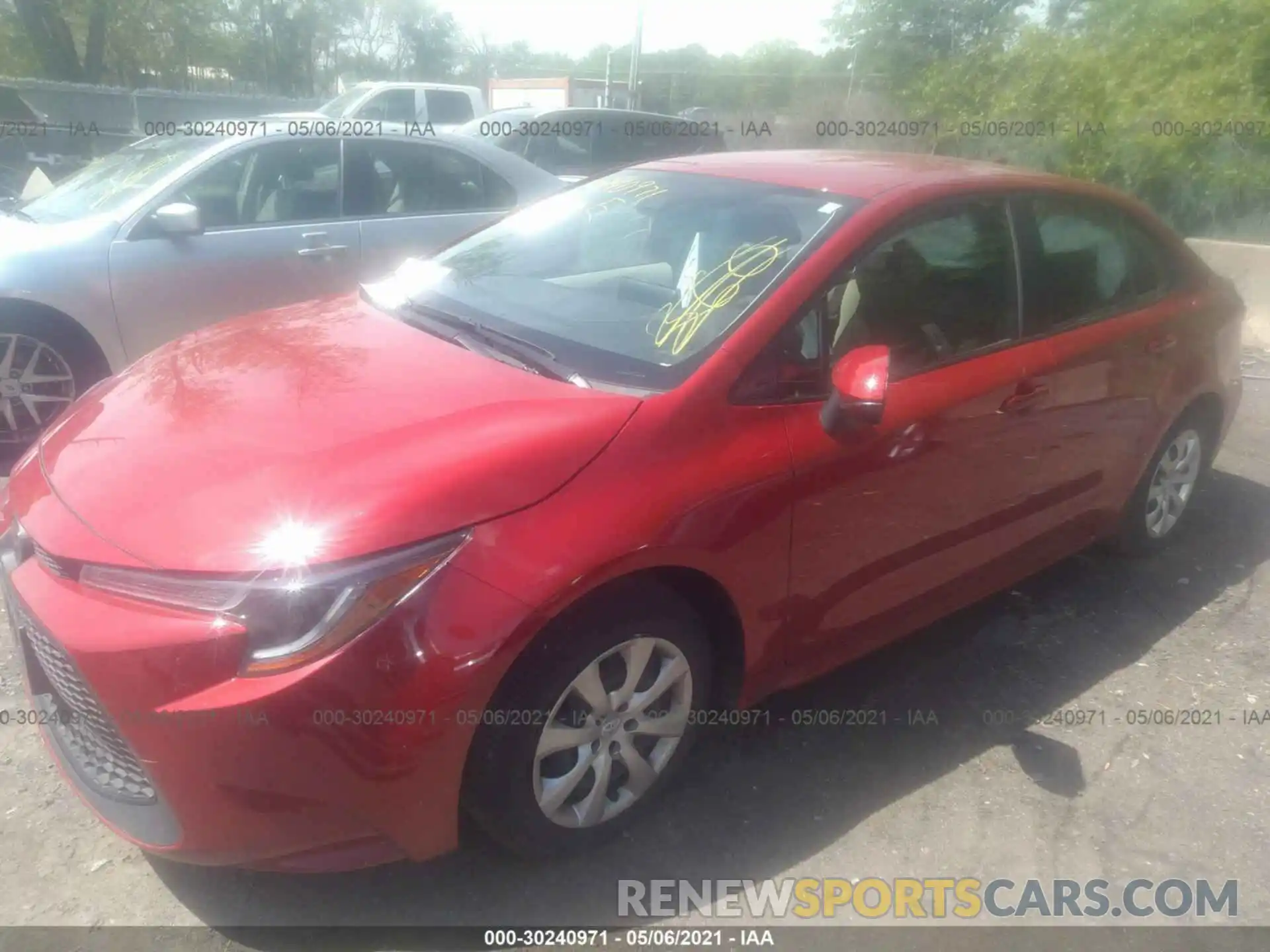 2 Photograph of a damaged car JTDEPRAE7LJ092755 TOYOTA COROLLA 2020