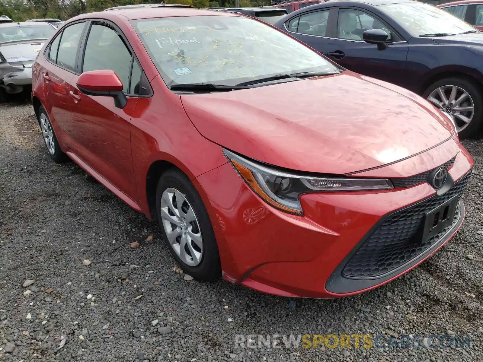 1 Photograph of a damaged car JTDEPRAE7LJ093596 TOYOTA COROLLA 2020