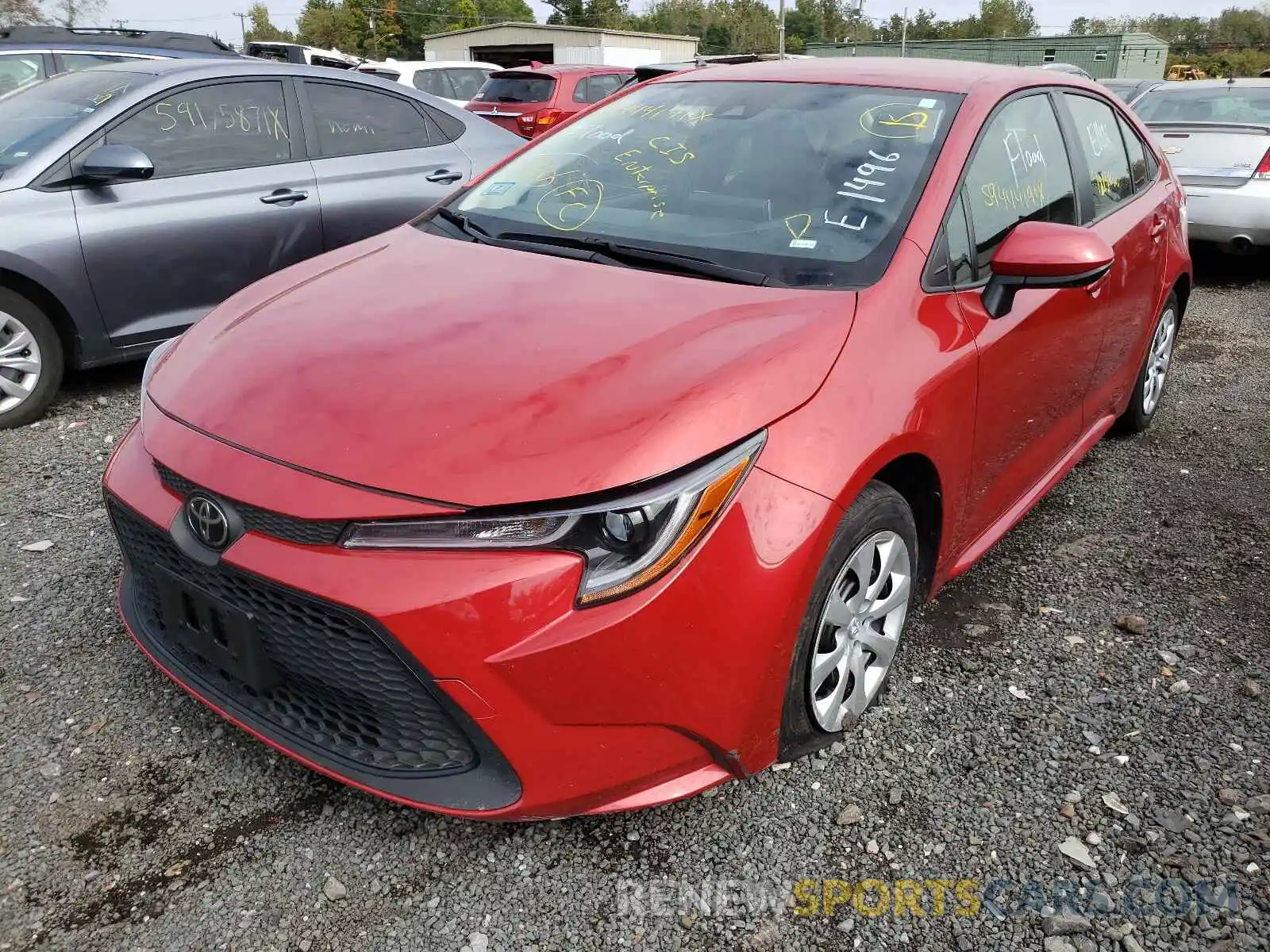 2 Photograph of a damaged car JTDEPRAE7LJ093596 TOYOTA COROLLA 2020