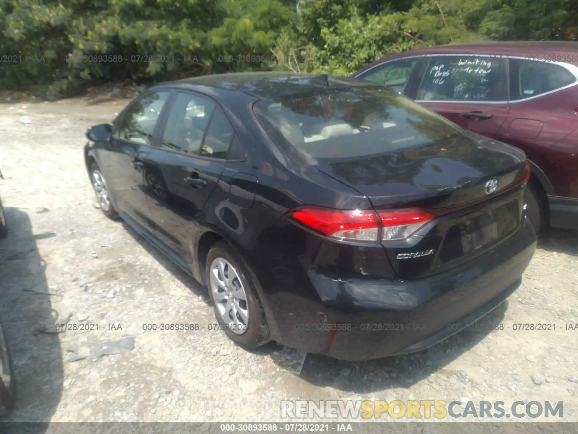 3 Photograph of a damaged car JTDEPRAE7LJ096076 TOYOTA COROLLA 2020