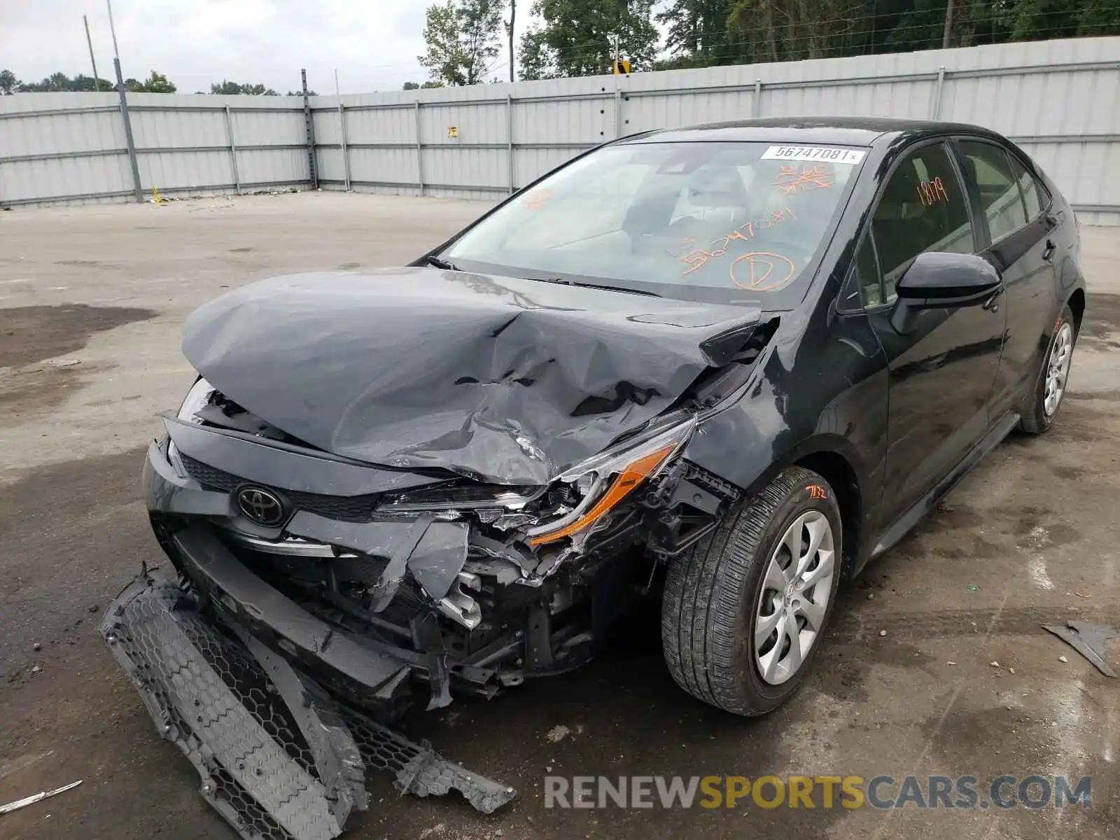 2 Photograph of a damaged car JTDEPRAE7LJ096109 TOYOTA COROLLA 2020