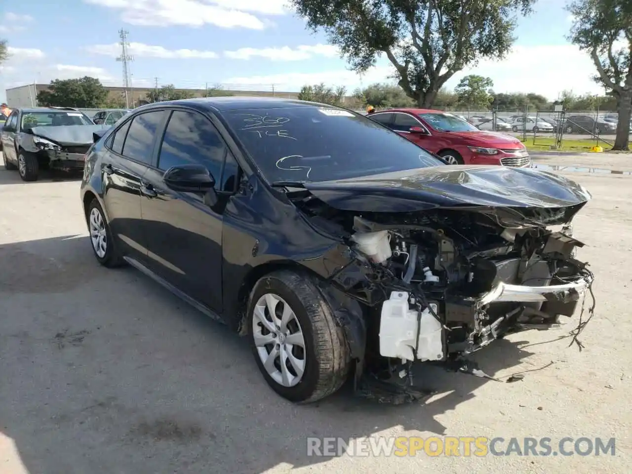 1 Photograph of a damaged car JTDEPRAE7LJ097051 TOYOTA COROLLA 2020