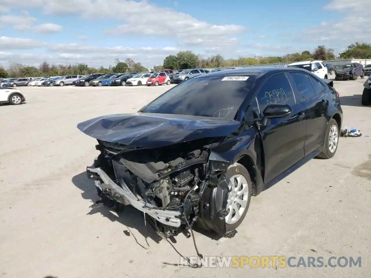 2 Photograph of a damaged car JTDEPRAE7LJ097051 TOYOTA COROLLA 2020