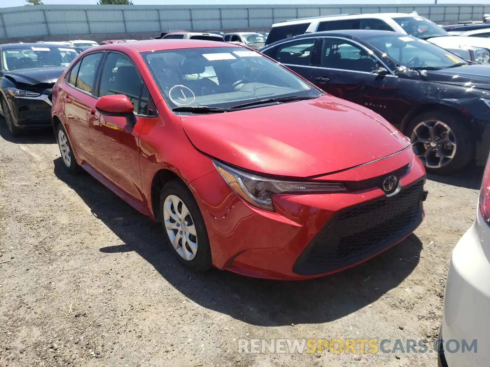 1 Photograph of a damaged car JTDEPRAE7LJ097065 TOYOTA COROLLA 2020