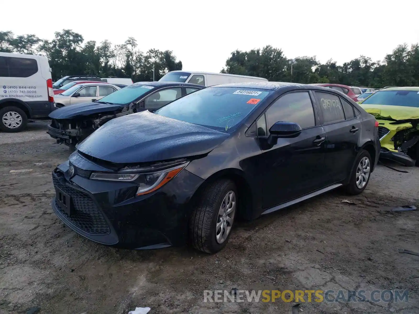 2 Photograph of a damaged car JTDEPRAE7LJ097633 TOYOTA COROLLA 2020