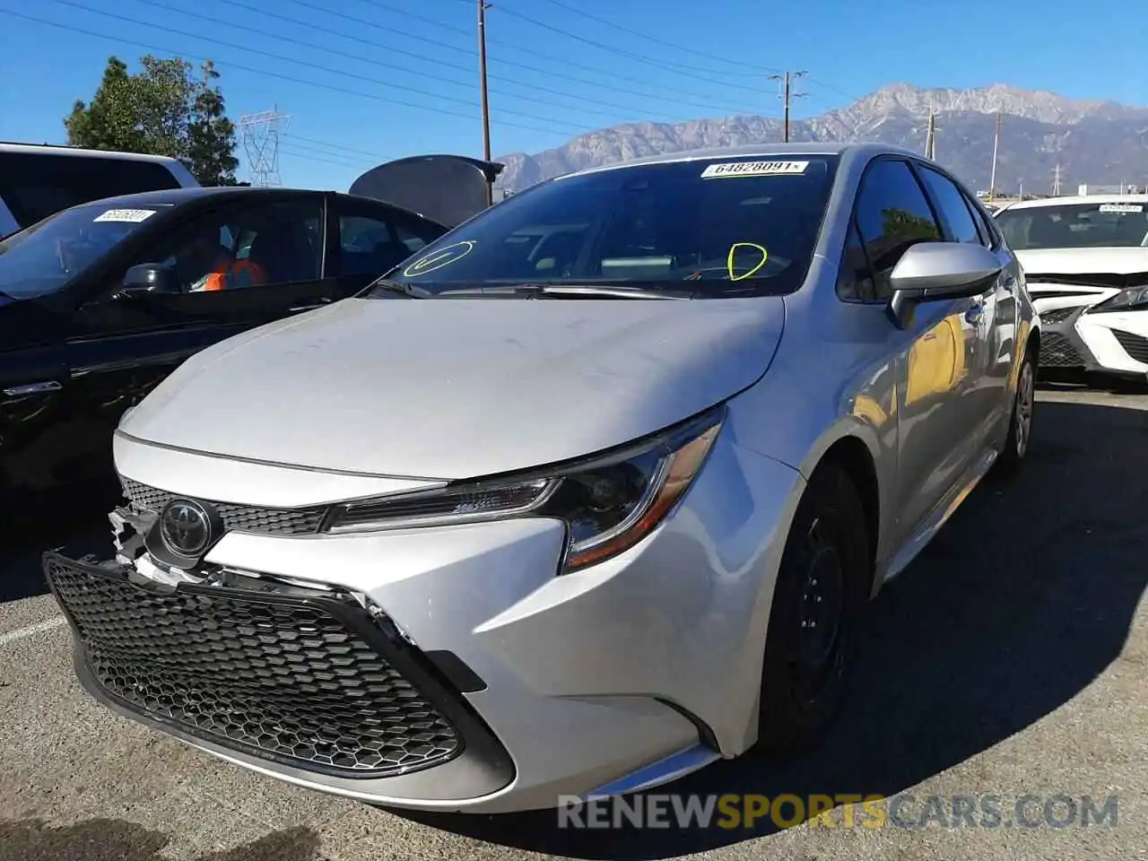 2 Photograph of a damaged car JTDEPRAE7LJ098409 TOYOTA COROLLA 2020