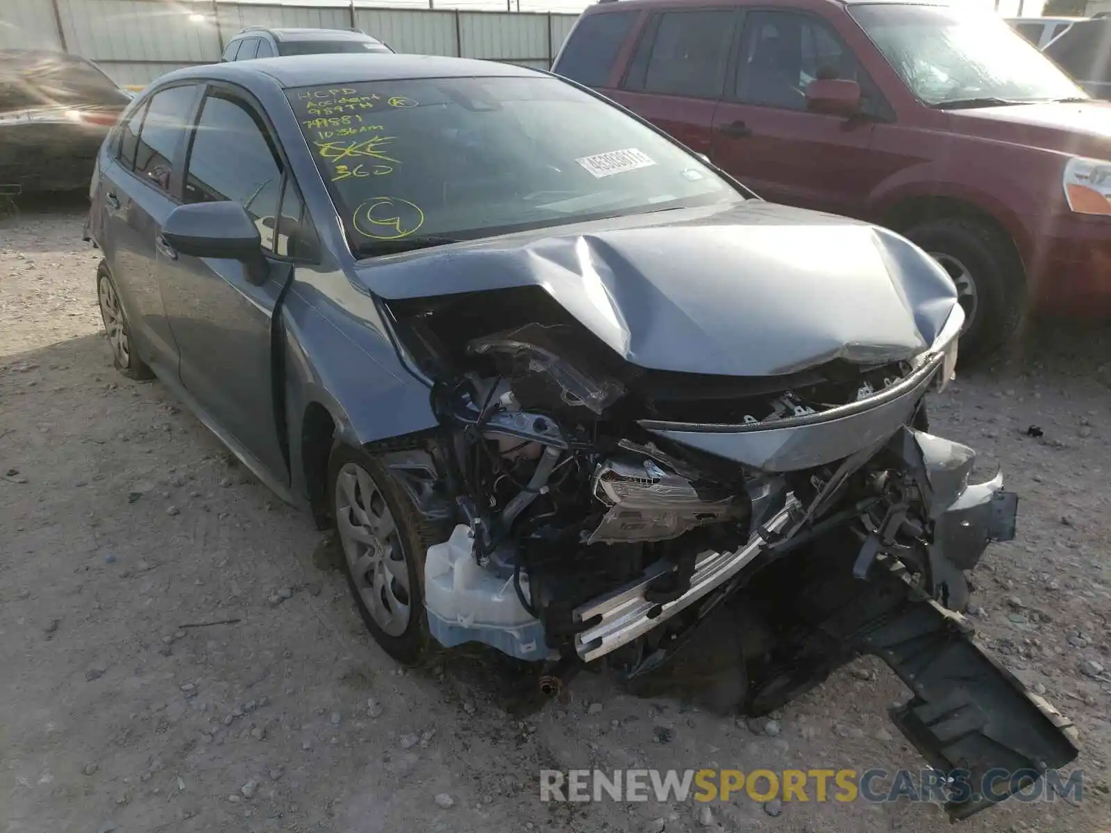 1 Photograph of a damaged car JTDEPRAE7LJ099902 TOYOTA COROLLA 2020