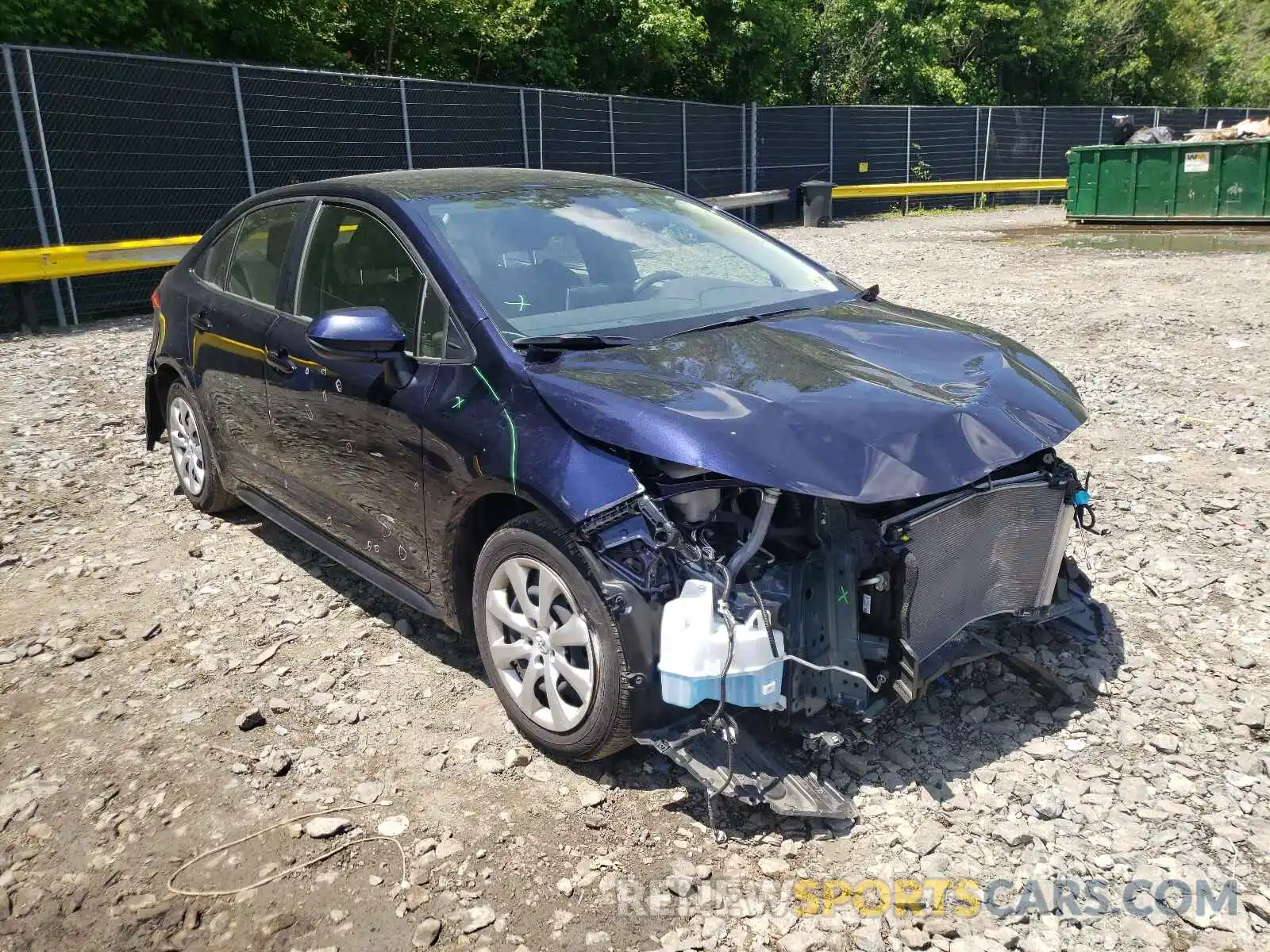 1 Photograph of a damaged car JTDEPRAE7LJ099995 TOYOTA COROLLA 2020