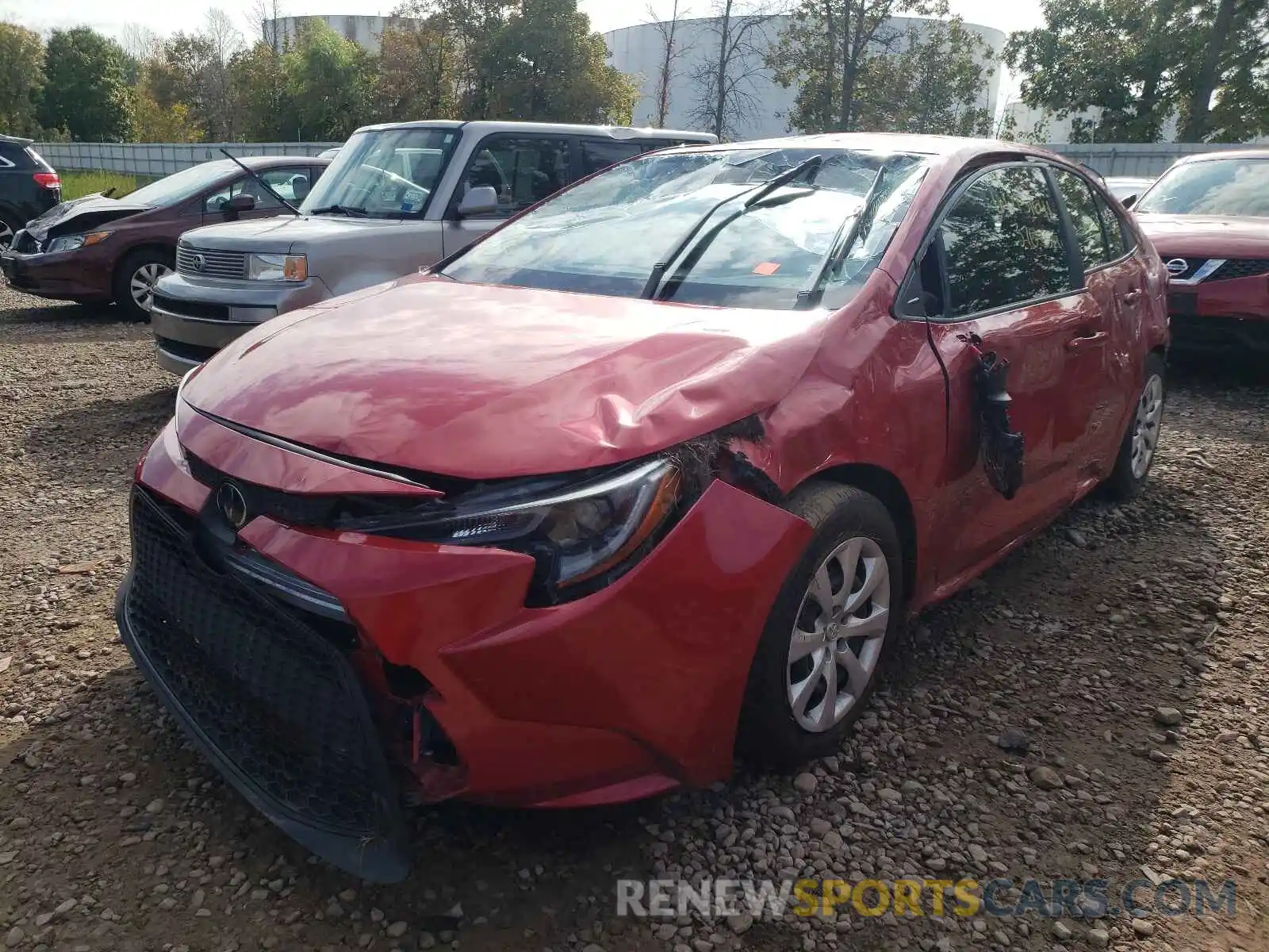 2 Photograph of a damaged car JTDEPRAE7LJ100322 TOYOTA COROLLA 2020