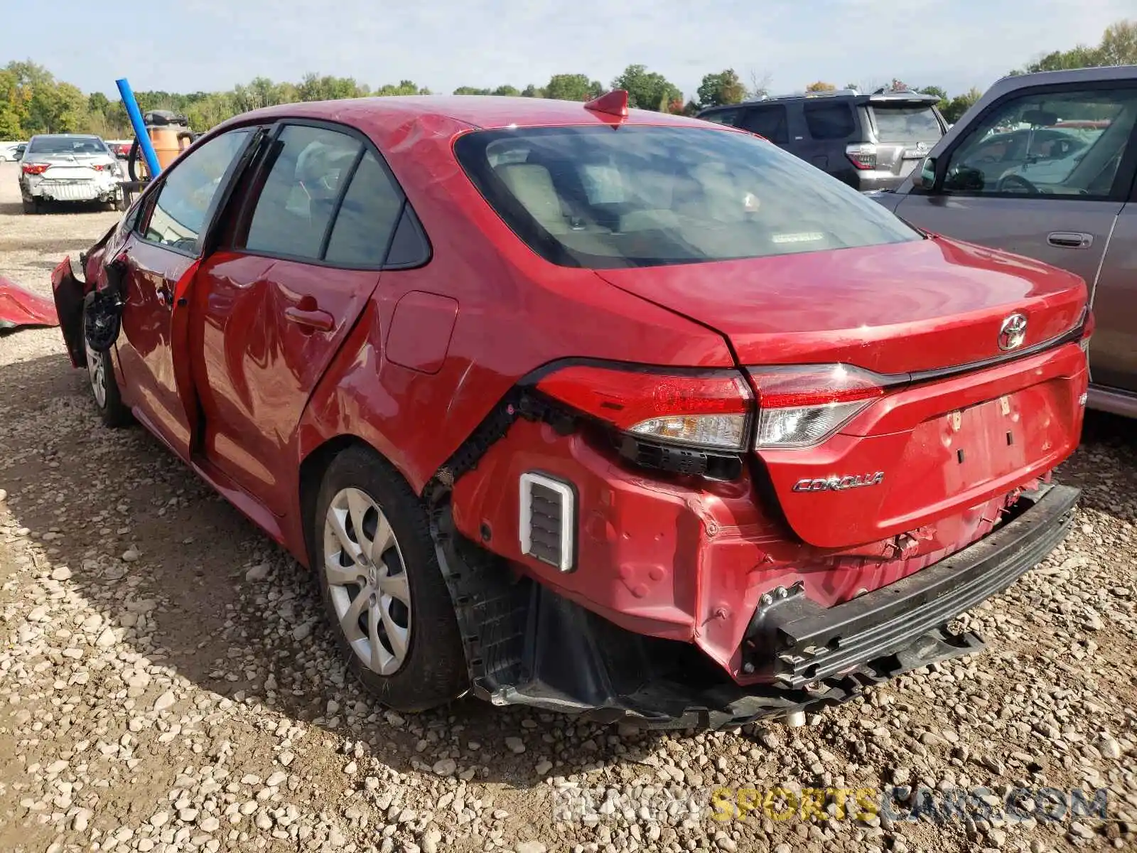 3 Photograph of a damaged car JTDEPRAE7LJ100322 TOYOTA COROLLA 2020