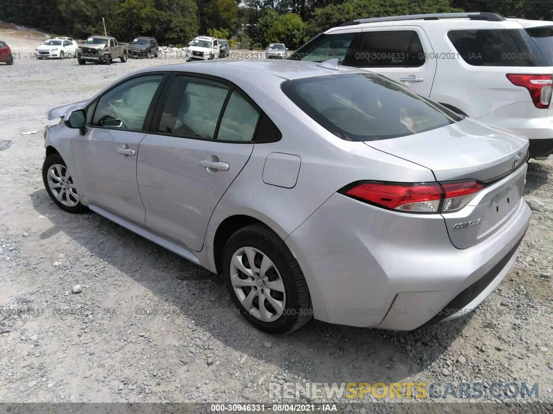 3 Photograph of a damaged car JTDEPRAE7LJ100594 TOYOTA COROLLA 2020