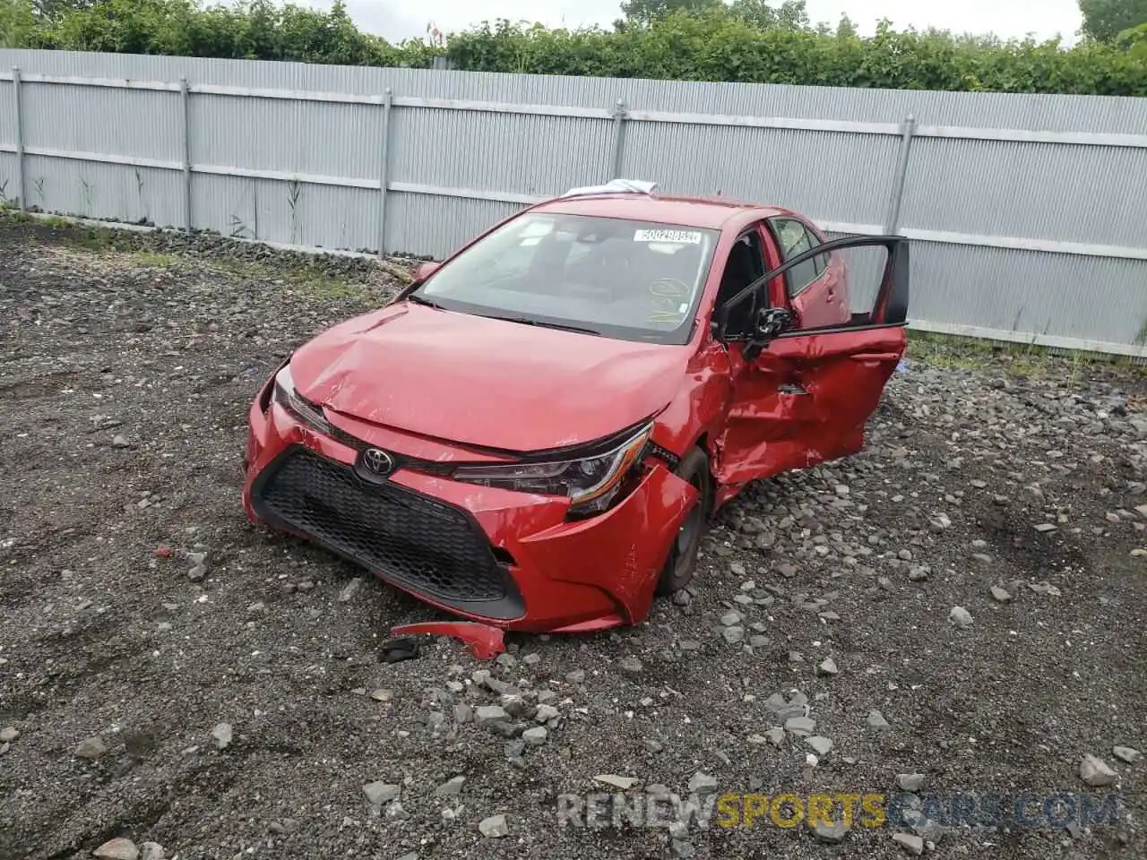 2 Photograph of a damaged car JTDEPRAE7LJ100904 TOYOTA COROLLA 2020