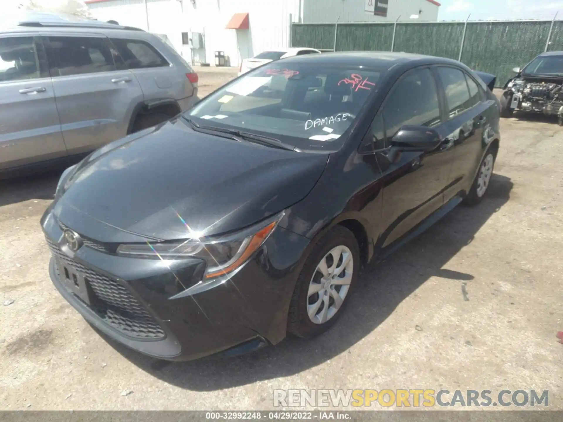 2 Photograph of a damaged car JTDEPRAE7LJ101146 TOYOTA COROLLA 2020