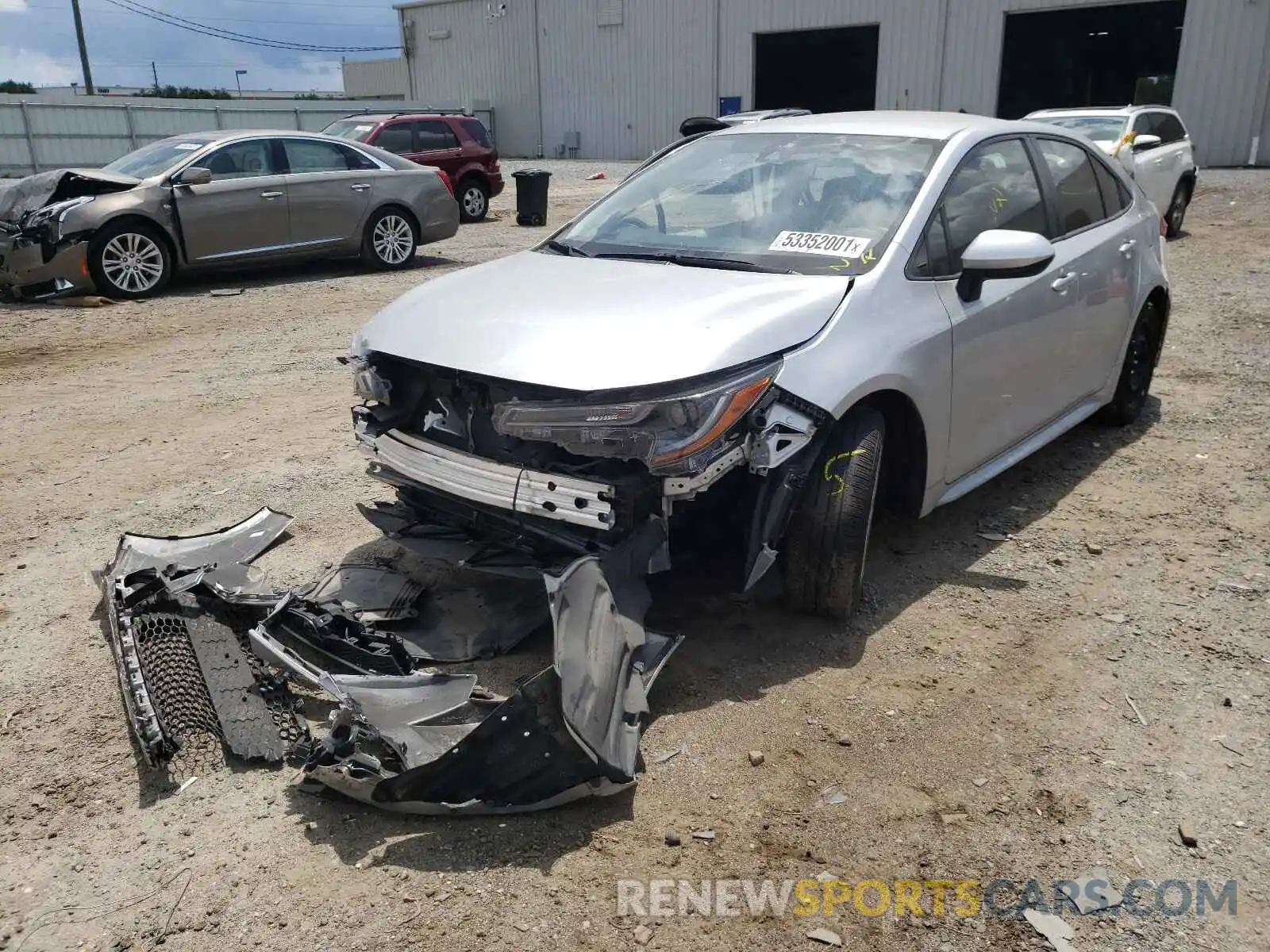 2 Photograph of a damaged car JTDEPRAE7LJ101356 TOYOTA COROLLA 2020