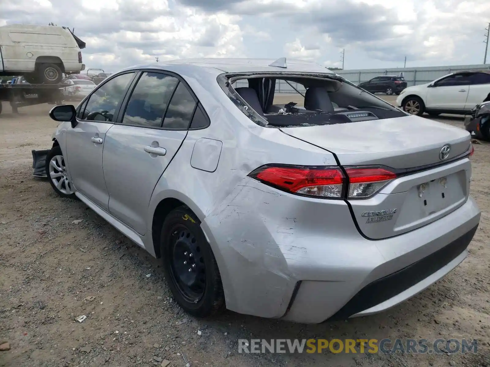 3 Photograph of a damaged car JTDEPRAE7LJ101356 TOYOTA COROLLA 2020