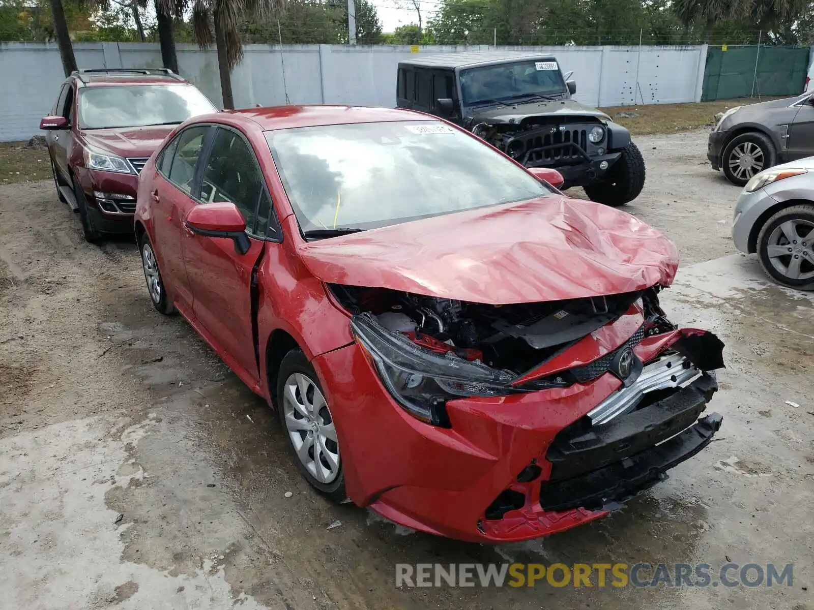 1 Photograph of a damaged car JTDEPRAE7LJ101499 TOYOTA COROLLA 2020