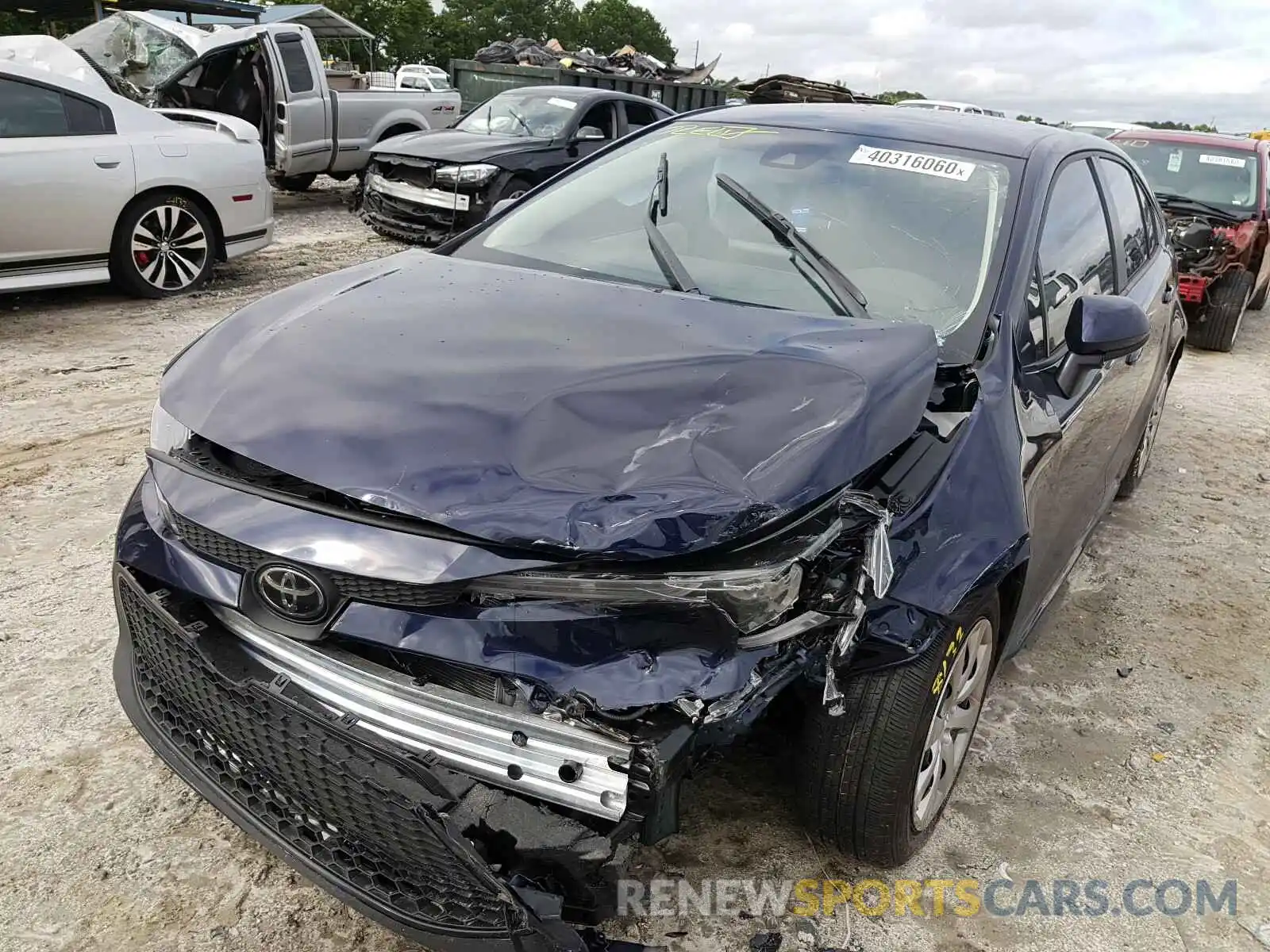 2 Photograph of a damaged car JTDEPRAE7LJ102121 TOYOTA COROLLA 2020