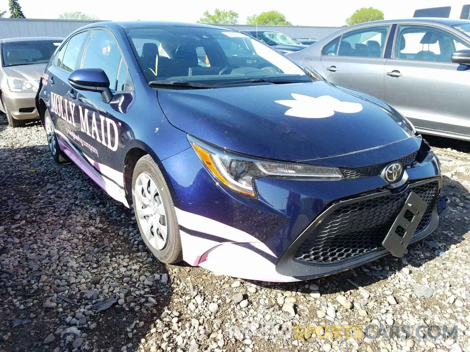 1 Photograph of a damaged car JTDEPRAE7LJ102586 TOYOTA COROLLA 2020