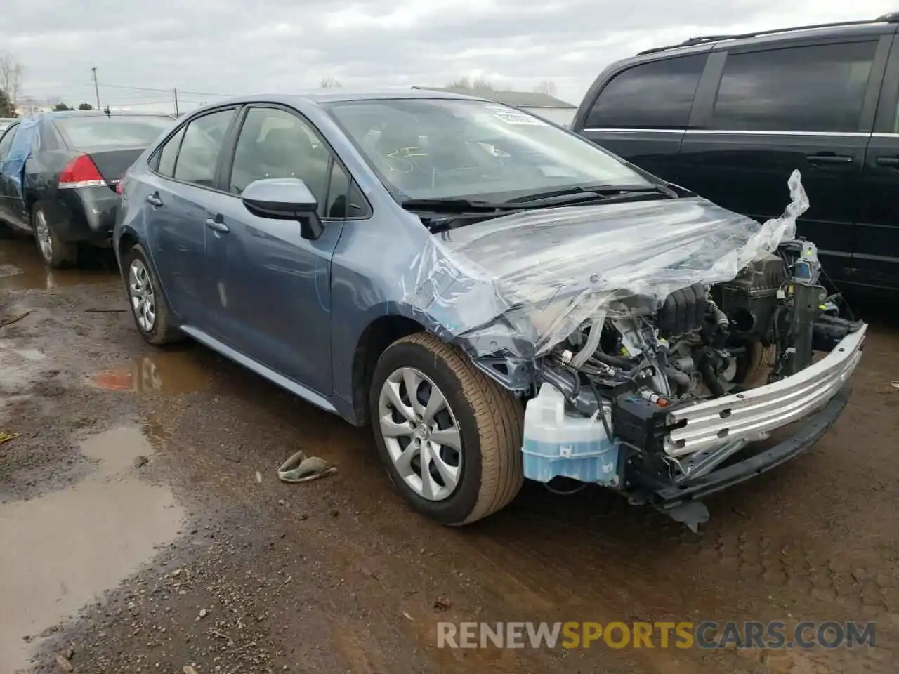 1 Photograph of a damaged car JTDEPRAE7LJ102751 TOYOTA COROLLA 2020