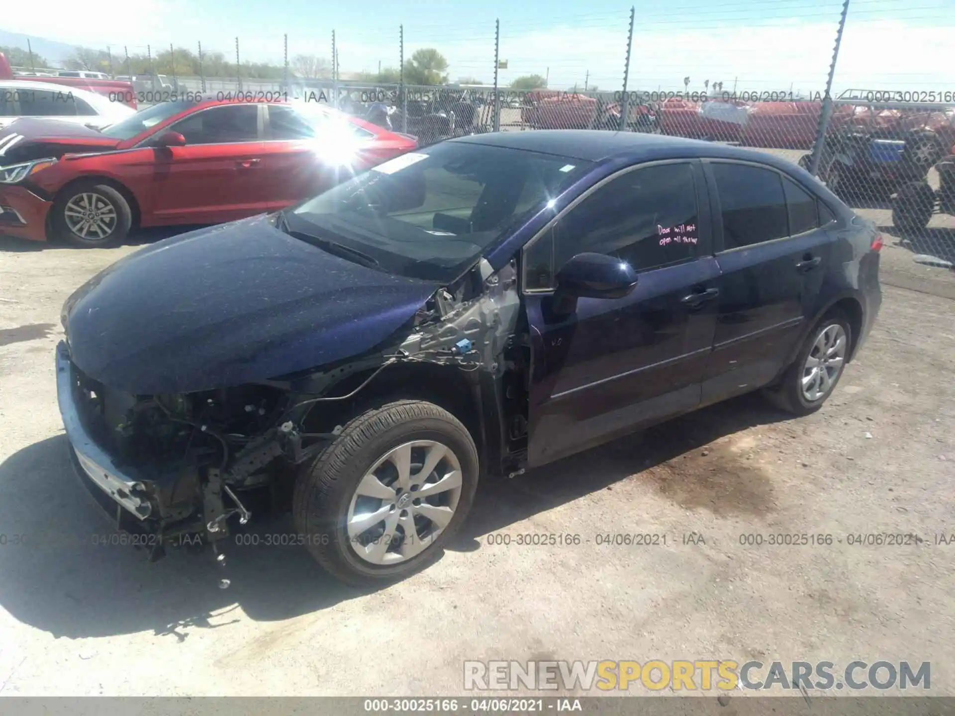 2 Photograph of a damaged car JTDEPRAE7LJ104287 TOYOTA COROLLA 2020