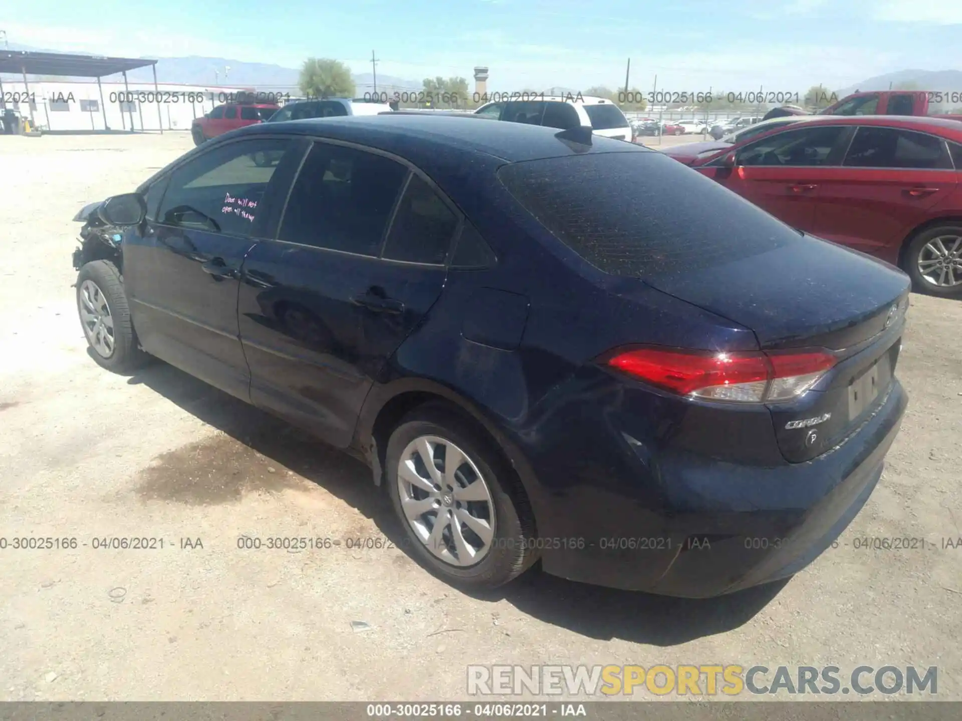 3 Photograph of a damaged car JTDEPRAE7LJ104287 TOYOTA COROLLA 2020