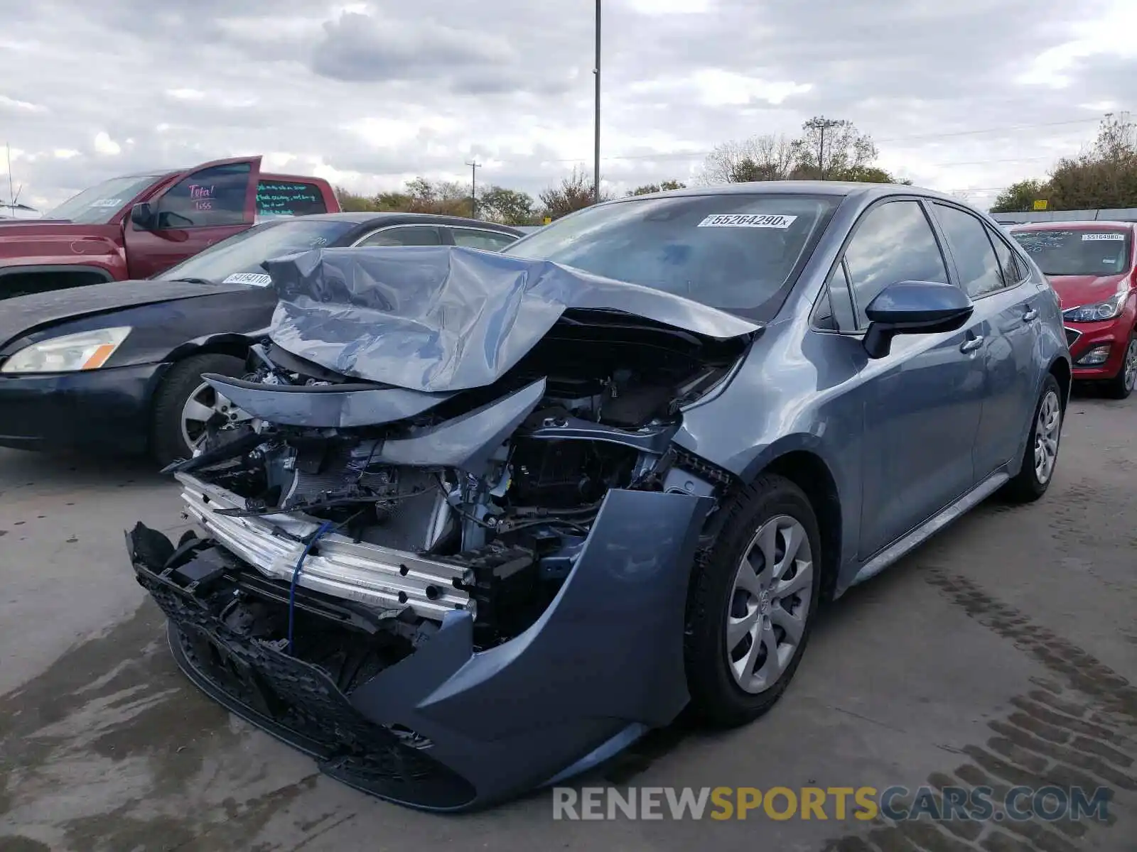 2 Photograph of a damaged car JTDEPRAE7LJ104631 TOYOTA COROLLA 2020