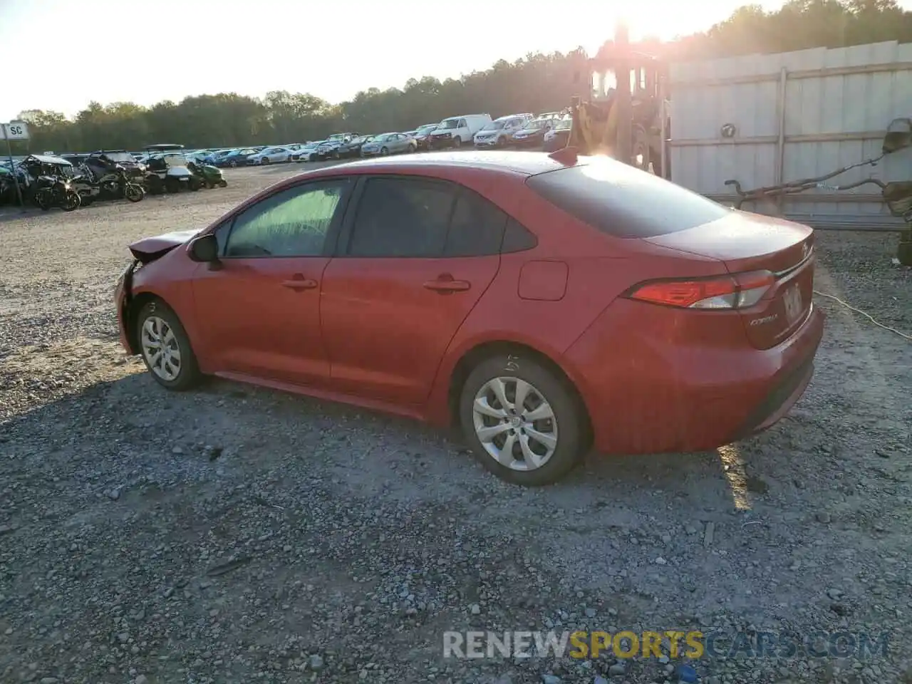 2 Photograph of a damaged car JTDEPRAE7LJ107206 TOYOTA COROLLA 2020