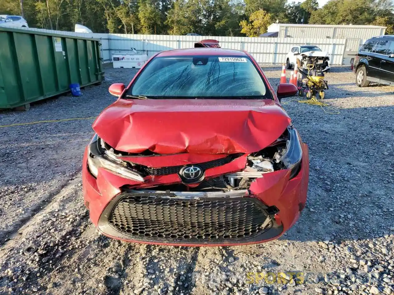 5 Photograph of a damaged car JTDEPRAE7LJ107206 TOYOTA COROLLA 2020