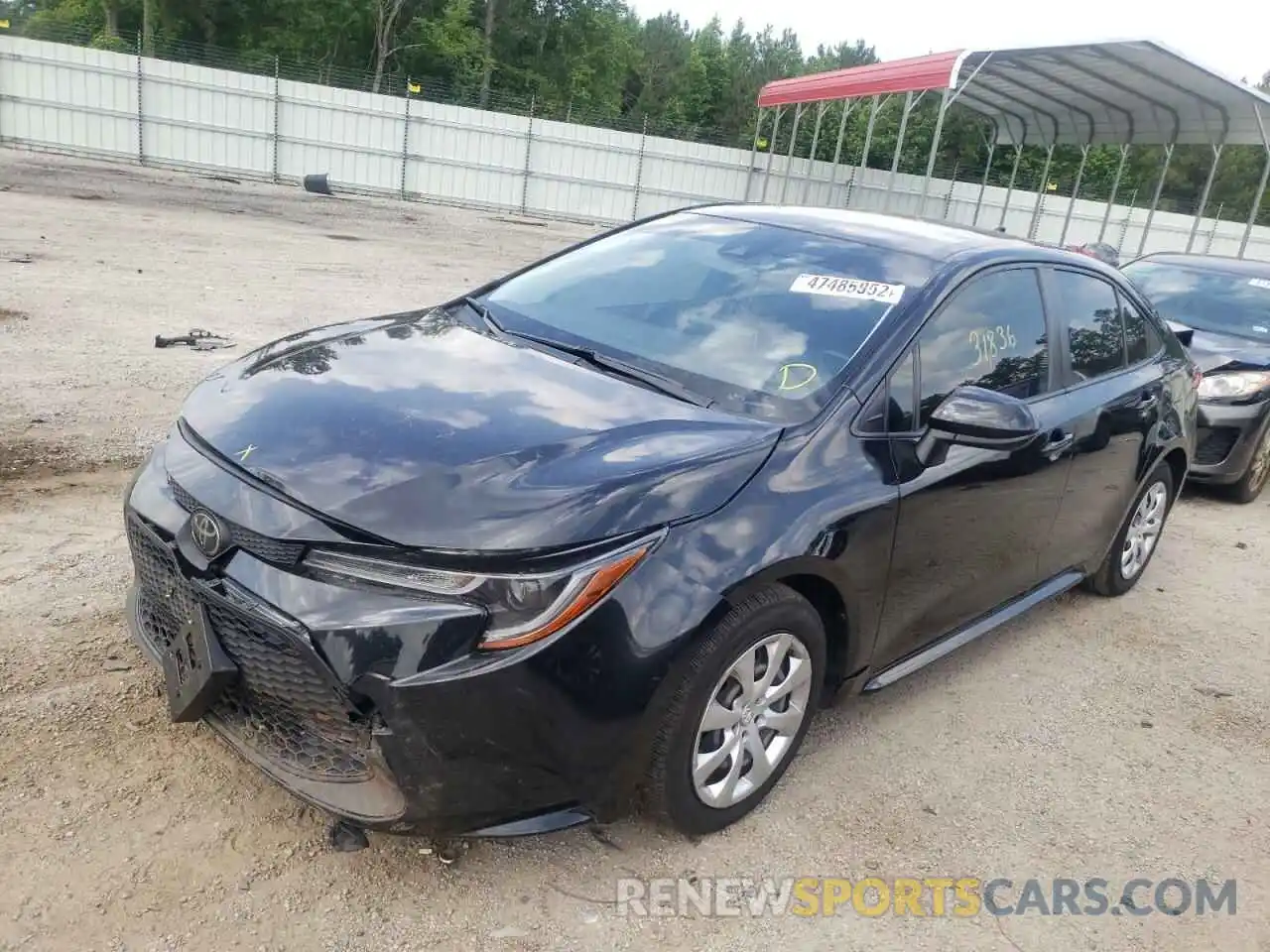 2 Photograph of a damaged car JTDEPRAE7LJ107318 TOYOTA COROLLA 2020