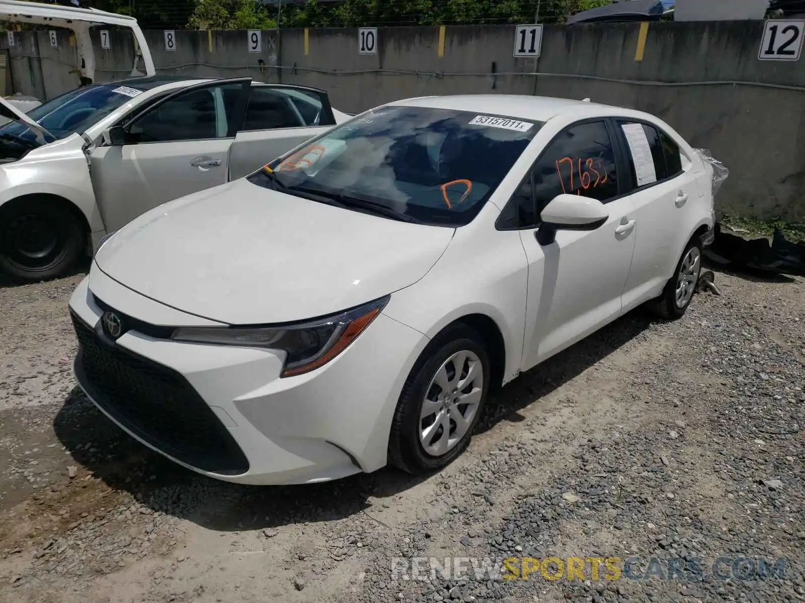 2 Photograph of a damaged car JTDEPRAE7LJ108002 TOYOTA COROLLA 2020