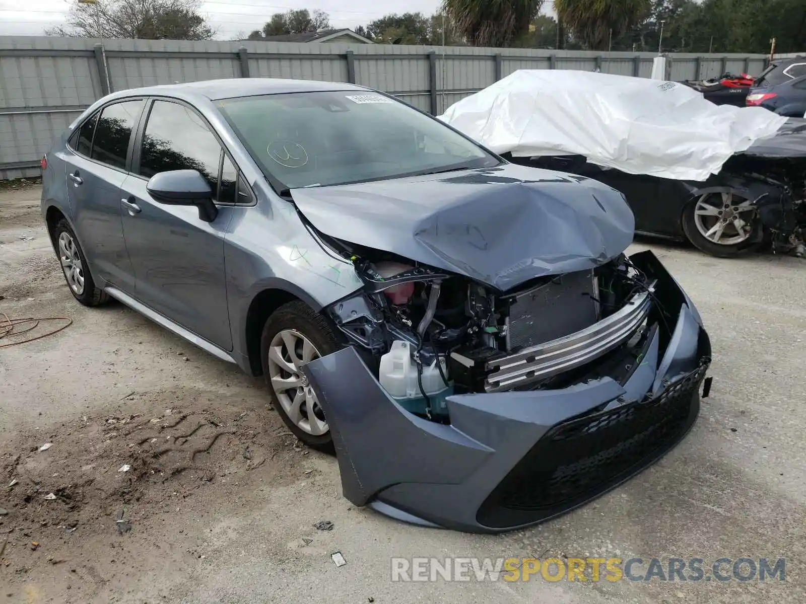 1 Photograph of a damaged car JTDEPRAE7LJ109070 TOYOTA COROLLA 2020