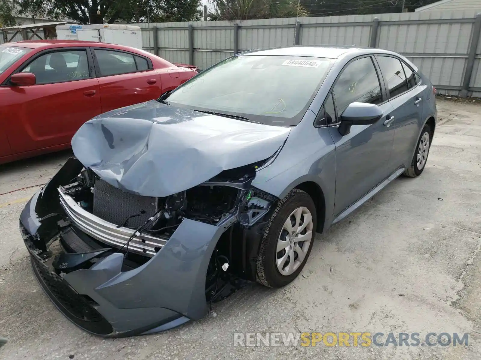 2 Photograph of a damaged car JTDEPRAE7LJ109070 TOYOTA COROLLA 2020