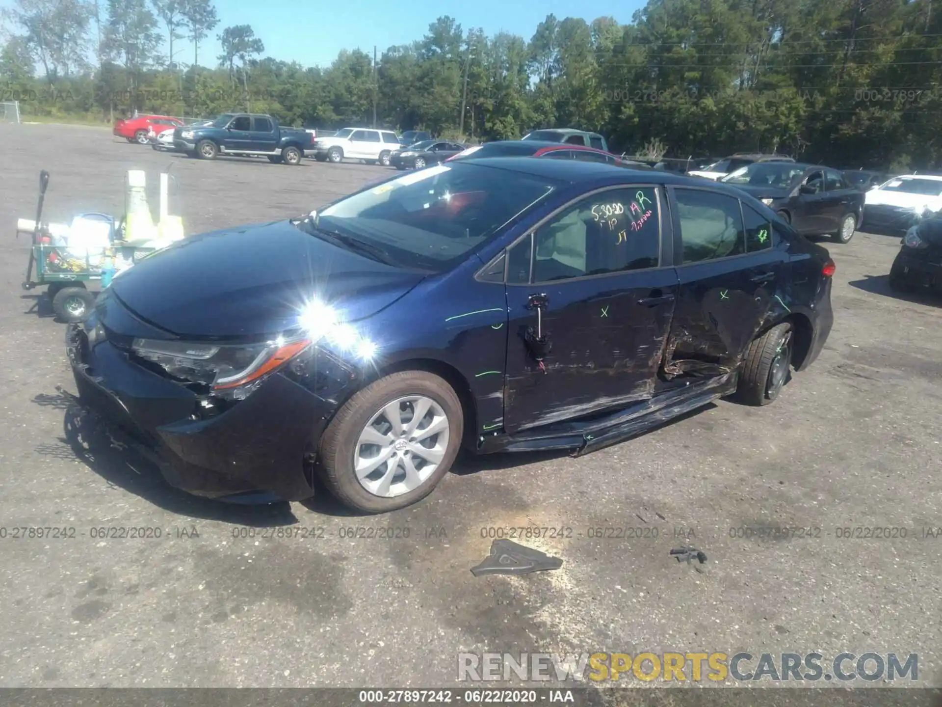 2 Photograph of a damaged car JTDEPRAE7LJ109358 TOYOTA COROLLA 2020