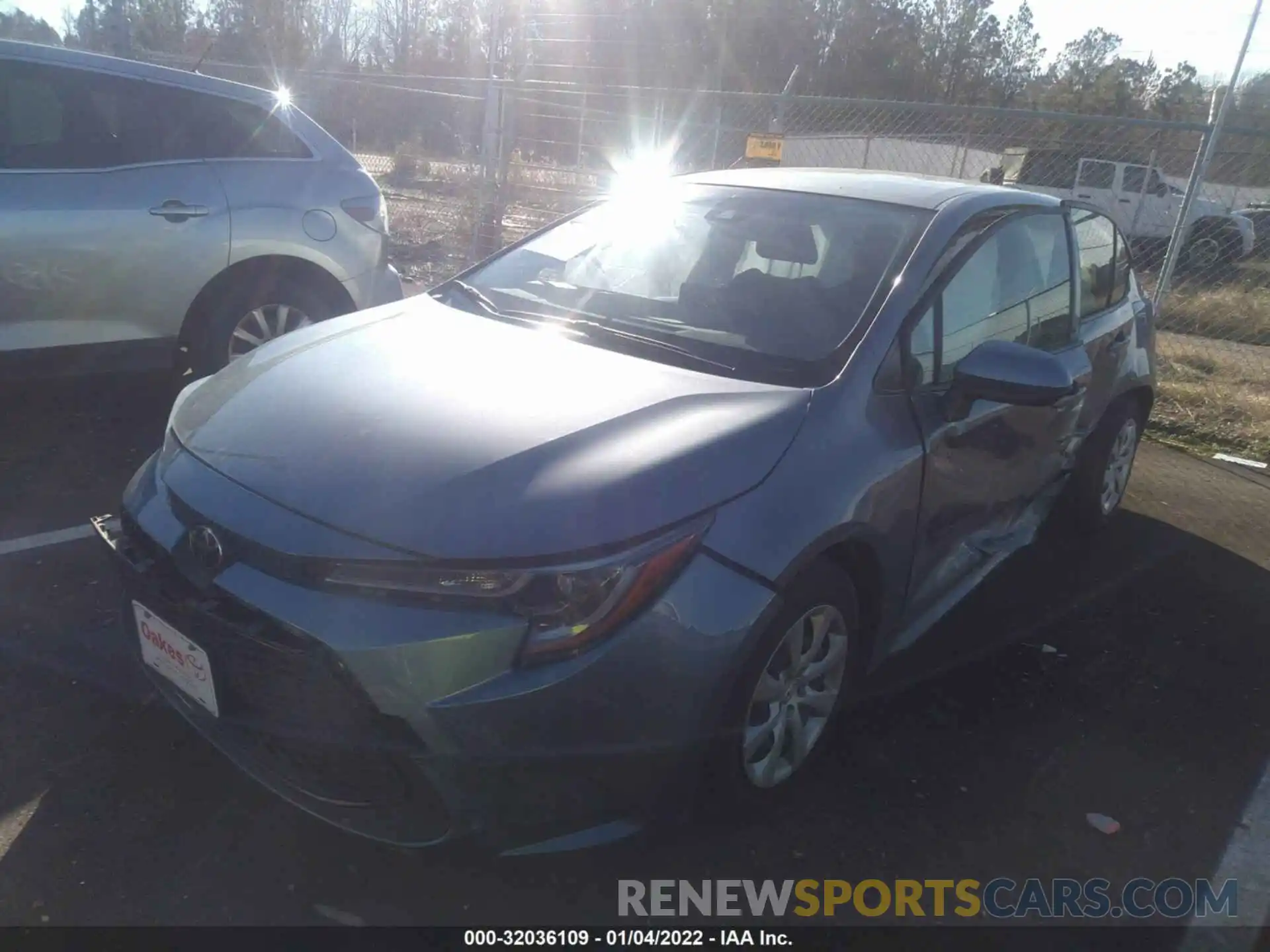 2 Photograph of a damaged car JTDEPRAE7LJ109893 TOYOTA COROLLA 2020