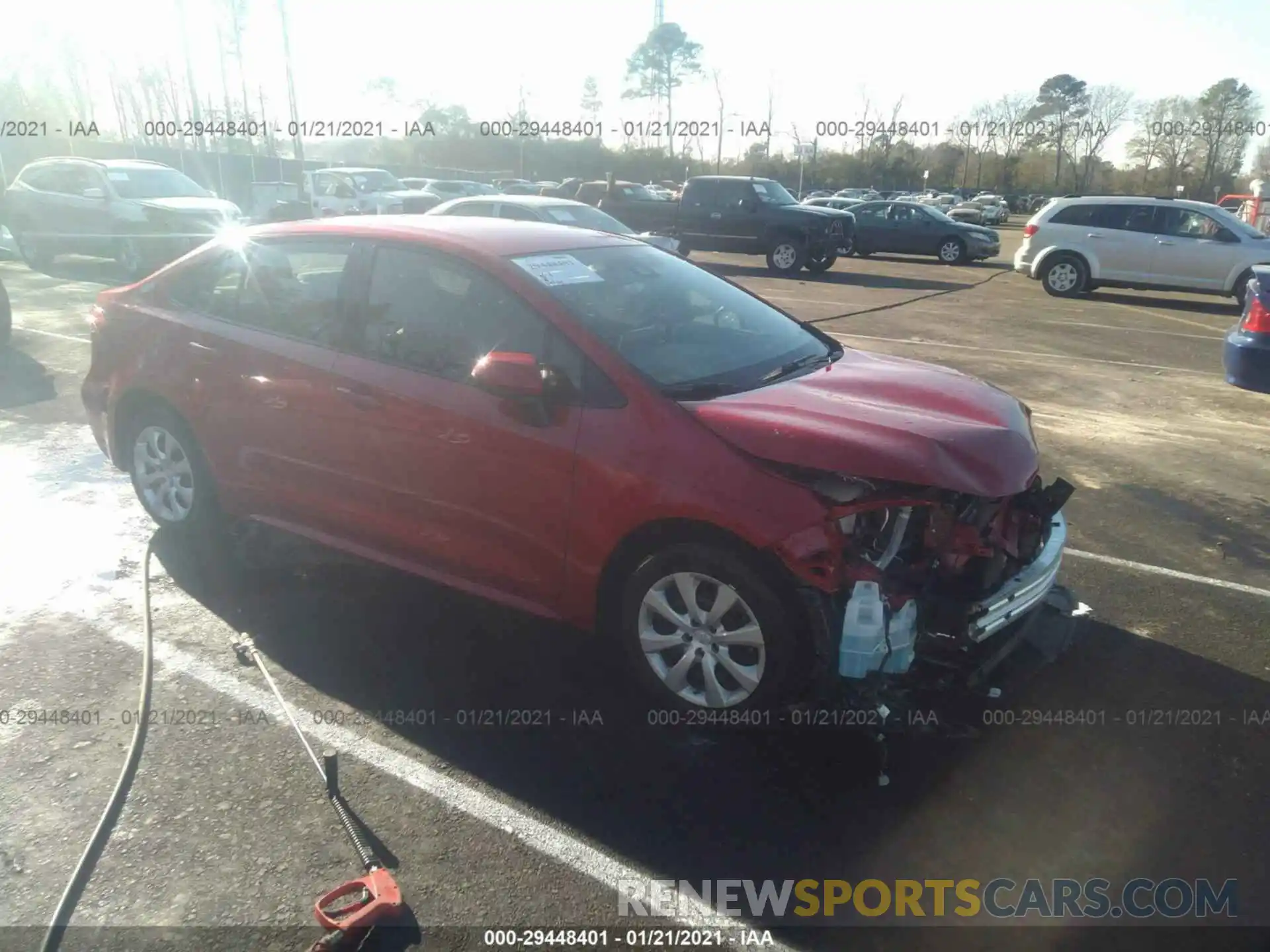 1 Photograph of a damaged car JTDEPRAE7LJ110400 TOYOTA COROLLA 2020