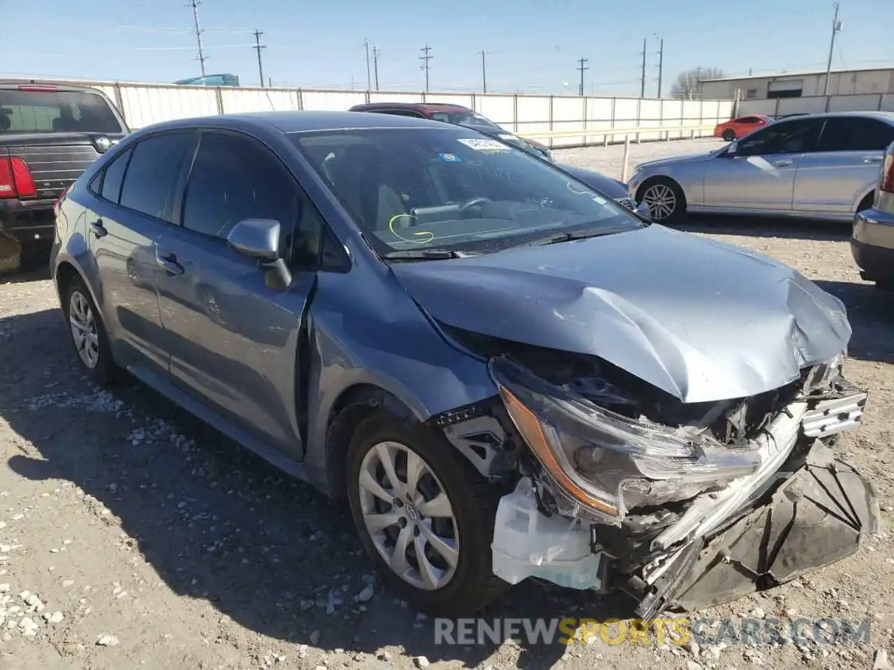 1 Photograph of a damaged car JTDEPRAE7LJ110896 TOYOTA COROLLA 2020