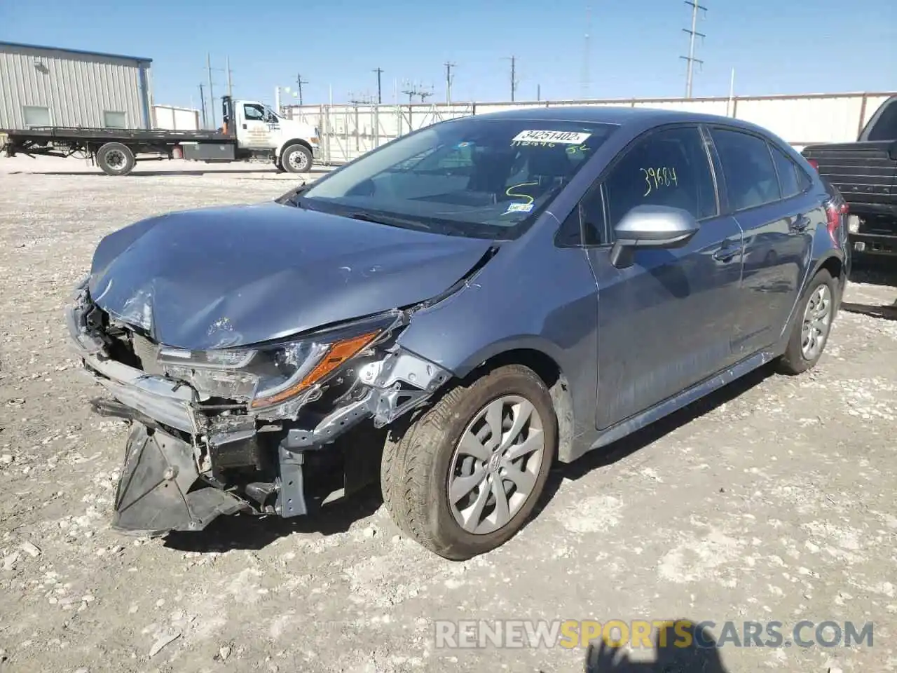 2 Photograph of a damaged car JTDEPRAE7LJ110896 TOYOTA COROLLA 2020