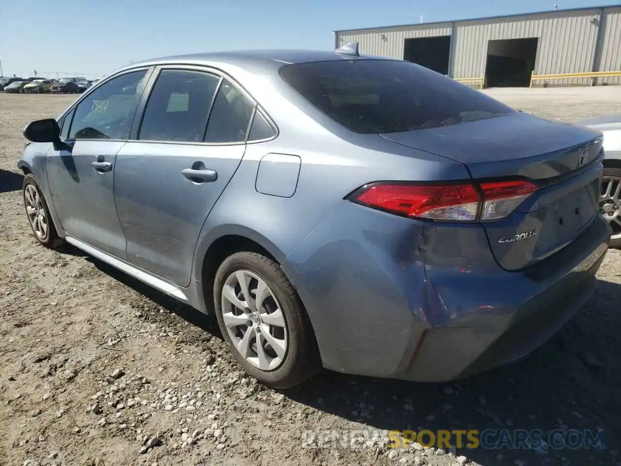 3 Photograph of a damaged car JTDEPRAE7LJ110896 TOYOTA COROLLA 2020