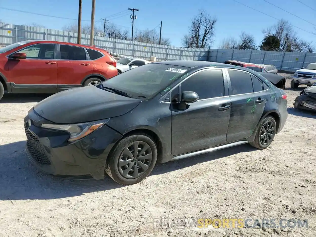 1 Photograph of a damaged car JTDEPRAE7LJ110946 TOYOTA COROLLA 2020