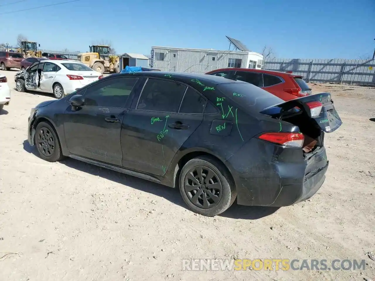 2 Photograph of a damaged car JTDEPRAE7LJ110946 TOYOTA COROLLA 2020