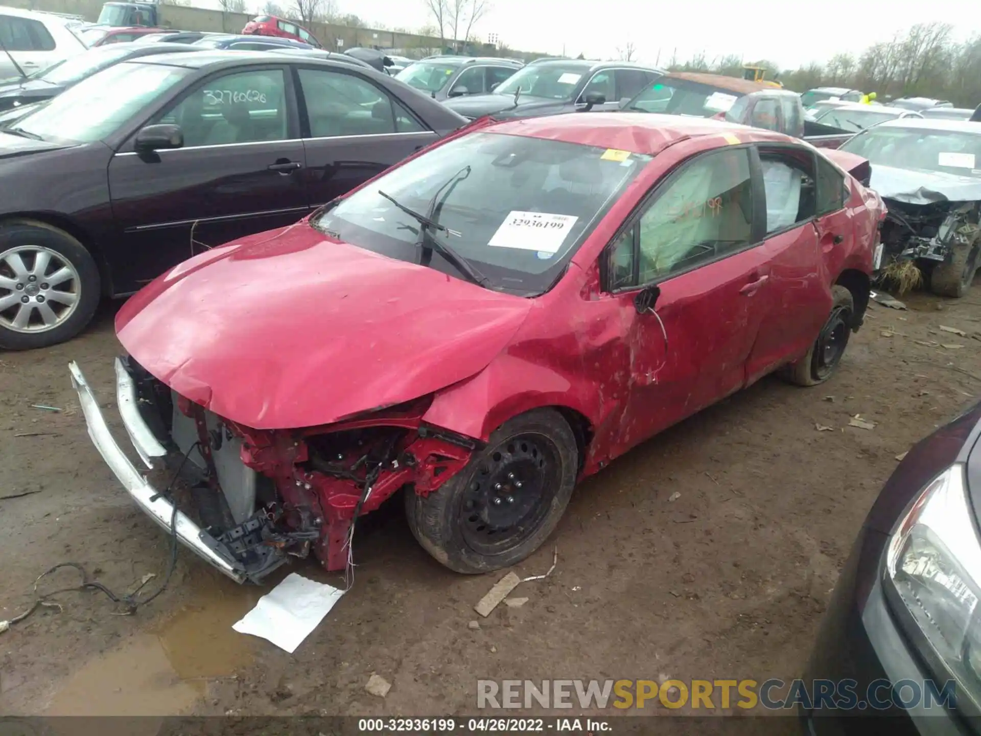 2 Photograph of a damaged car JTDEPRAE7LJ112325 TOYOTA COROLLA 2020