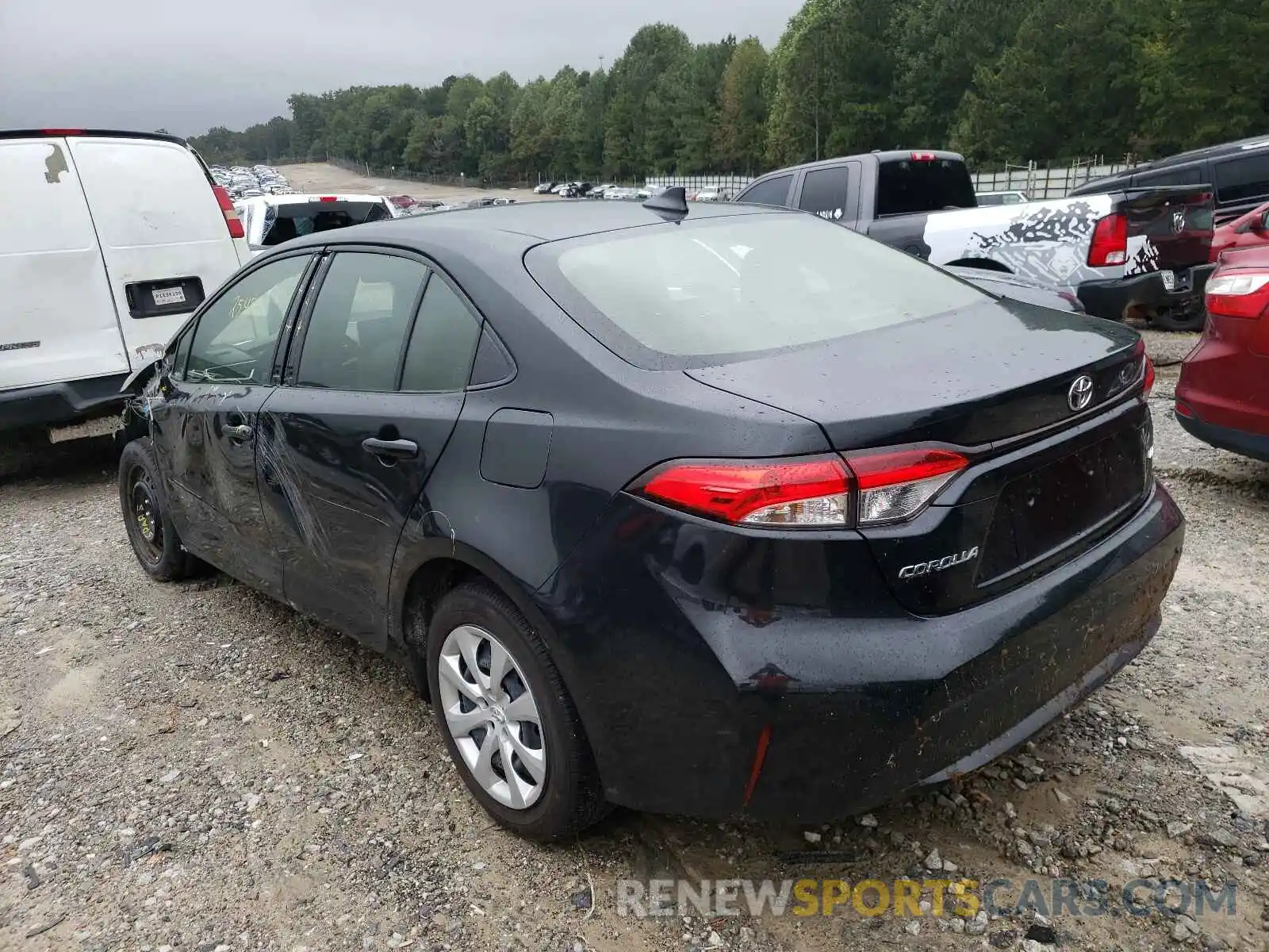 3 Photograph of a damaged car JTDEPRAE7LJ112714 TOYOTA COROLLA 2020