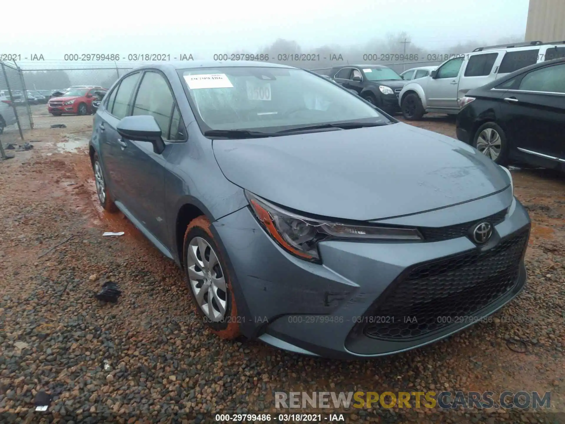 1 Photograph of a damaged car JTDEPRAE7LJ113829 TOYOTA COROLLA 2020