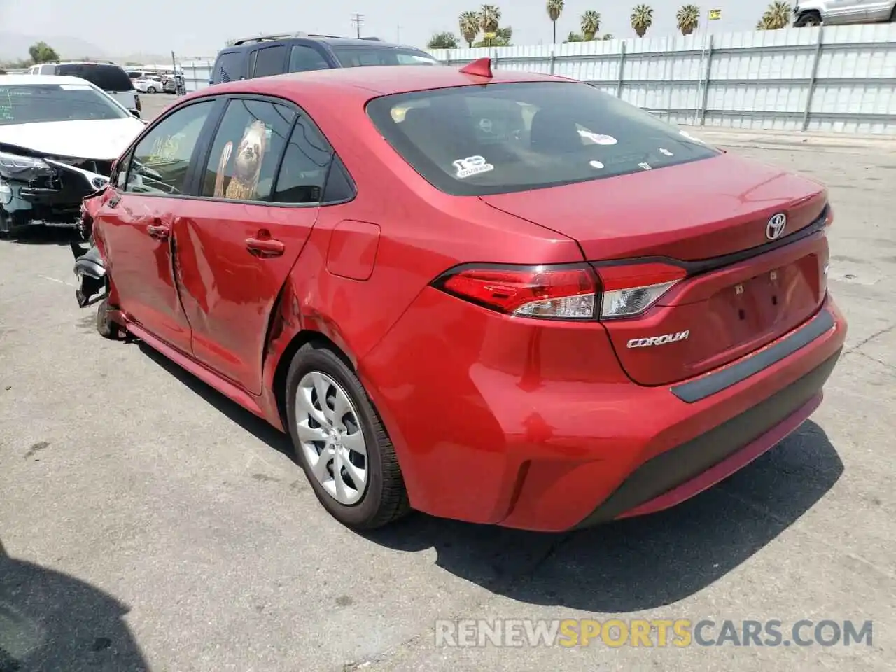 3 Photograph of a damaged car JTDEPRAE7LJ114527 TOYOTA COROLLA 2020