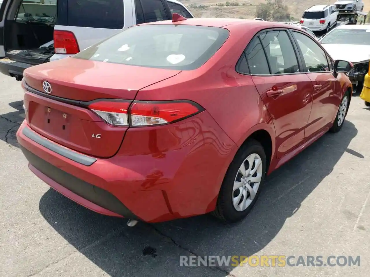 4 Photograph of a damaged car JTDEPRAE7LJ114527 TOYOTA COROLLA 2020