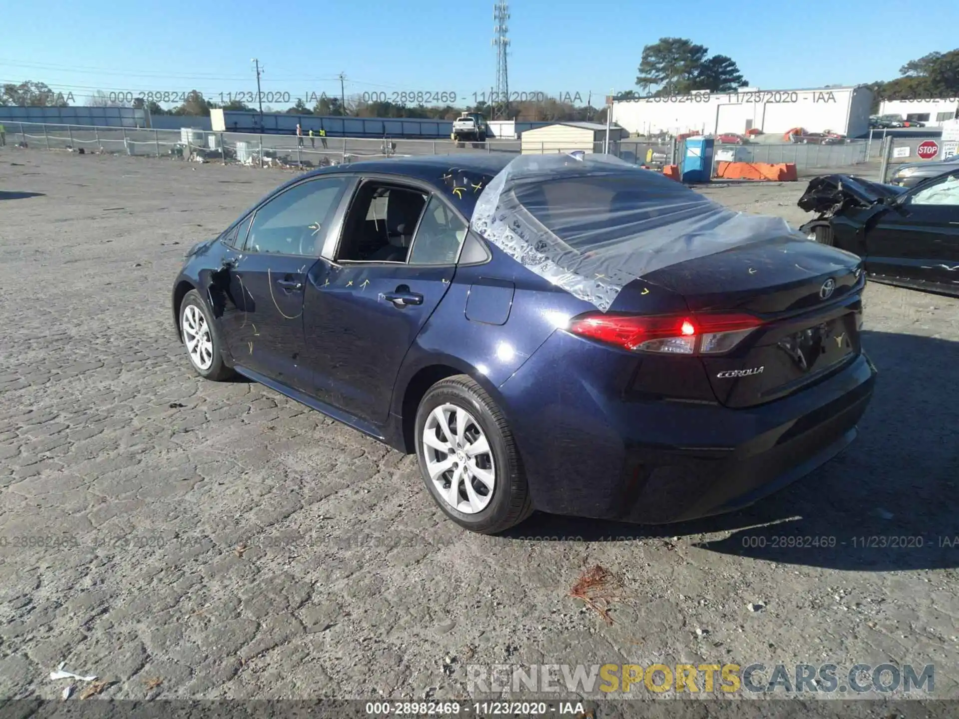 3 Photograph of a damaged car JTDEPRAE7LJ114639 TOYOTA COROLLA 2020